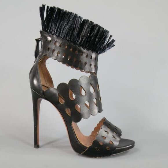 Alaia Shoes - Alaia Black Fringe Heels Size 38 Black